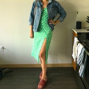 Urban Outfitters Linen Blend Midi Dress